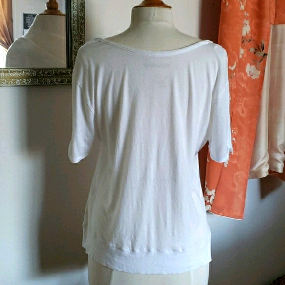 Free People Burn Out White Graphic Tee Size XS - Picture 9 of 11
